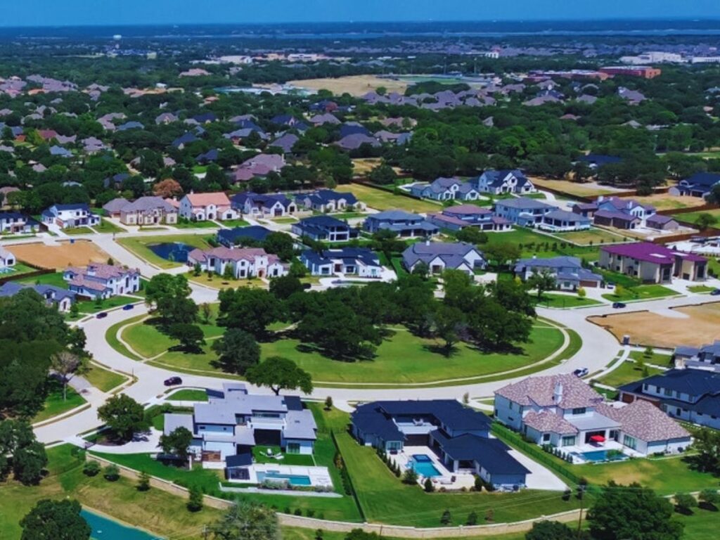 Residential neighborhood of Keller, TX